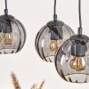 Koyoto Suspension, Boule lumineuse, Suspension Écru, Noir, 3 lumières