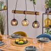 Koyoto Suspension, Boule lumineuse, Suspension Écru, Noir, 3 lumières