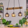 Koyoto Suspension, Boule lumineuse, Suspension Écru, Noir, 3 lumières