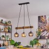 Koyoto Suspension, Boule lumineuse, Suspension Écru, Noir, 3 lumières
