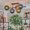 Gastor Plafonnier, Boule lumineuse Bleu, Vert, Cuivré, 5 lumières