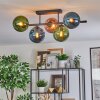 Gastor Plafonnier, Boule lumineuse Bleu, Vert, Cuivré, 5 lumières