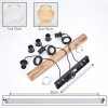 Koyoto Suspension, Boule lumineuse, Suspension Écru, Noir, 3 lumières