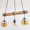 Koyoto Suspension, Boule lumineuse, Suspension Écru, Noir, 3 lumières