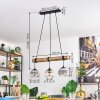 Koyoto Suspension, Boule lumineuse, Suspension Écru, Noir, 3 lumières