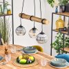 Koyoto Suspension, Boule lumineuse, Suspension Écru, Noir, 3 lumières