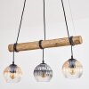 Koyoto Suspension, Boule lumineuse, Suspension Écru, Noir, 3 lumières