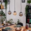 Gastor Suspension, Boule lumineuse, Suspension Ambre, Fumé, 3 lumières