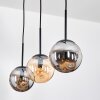Gastor Suspension, Boule lumineuse, Suspension Ambre, Fumé, 3 lumières