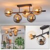 Gastor Plafonnier, Boule lumineuse Ambre, Fumé, 5 lumières