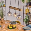 Koyoto Suspension, Boule lumineuse, Suspension Écru, Noir, 3 lumières