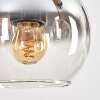 Koyoto Suspension, Boule lumineuse, Suspension Écru, Noir, 3 lumières