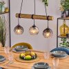 Koyoto Suspension, Boule lumineuse, Suspension Écru, Noir, 3 lumières