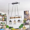 Koyoto Suspension, Boule lumineuse, Suspension Écru, Noir, 3 lumières