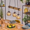 Koyoto Suspension, Boule lumineuse, Suspension Écru, Noir, 3 lumières