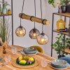 Koyoto Suspension, Boule lumineuse, Suspension Écru, Noir, 3 lumières