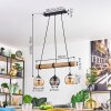 Koyoto Suspension, Boule lumineuse, Suspension Écru, Noir, 3 lumières