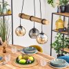 Koyoto Suspension, Boule lumineuse, Suspension Écru, Noir, 3 lumières