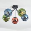 Koyoto Plafonnier, Boule lumineuse 52 cm Bleu, Vert, Cuivré, 5 lumières