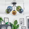 Koyoto Plafonnier, Boule lumineuse 52 cm Bleu, Or, Vert, 5 lumières
