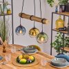 Koyoto Suspension, Boule lumineuse, Suspension Écru, Noir, 3 lumières