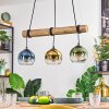 Koyoto Suspension, Boule lumineuse, Suspension Écru, Noir, 3 lumières