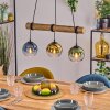 Koyoto Suspension, Boule lumineuse, Suspension Écru, Noir, 3 lumières