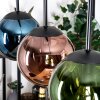 Gastor Suspension, Boule lumineuse, Suspension Bleu, Vert, Cuivré, 3 lumières