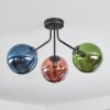 Gastor Plafonnier, Boule lumineuse Bleu, Vert, Cuivré, 3 lumières