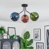 Gastor Plafonnier, Boule lumineuse Bleu, Vert, Cuivré, 3 lumières