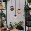 Gastor Suspension, Boule lumineuse, Suspension Ambre, Clair, Fumé, 3 lumières