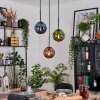 Gastor Suspension, Boule lumineuse, Suspension Bleu, Vert, Cuivré, 3 lumières