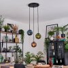 Gastor Suspension, Boule lumineuse, Suspension Bleu, Vert, Cuivré, 3 lumières