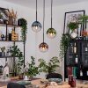 Gastor Suspension, Boule lumineuse, Suspension Bleu, Vert, Clair, Cuivré, 3 lumières