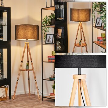 Flemming Lampadaire Écru, Noir, 1 lumière