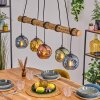 Ripoll Suspension, Boule lumineuse, Suspension Écru, Noir, 5 lumières