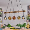 Ripoll Suspension, Boule lumineuse, Suspension Écru, Noir, 5 lumières