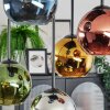Koyoto Plafonnier, Boule lumineuse Bleu, Chrome, Or, Vert, Cuivré, Fumé, 5 lumières