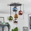 Koyoto Plafonnier, Boule lumineuse Bleu, Chrome, Or, Vert, Cuivré, Fumé, 5 lumières