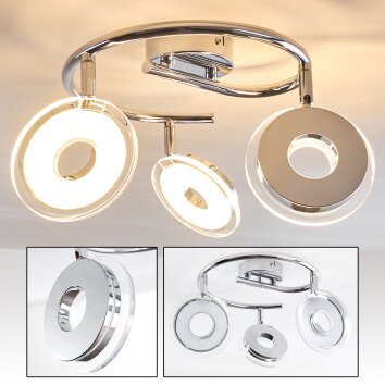 Spot Prag LED Chrome, 3 lumières Spot Prag LED Chrome, 3 lumières