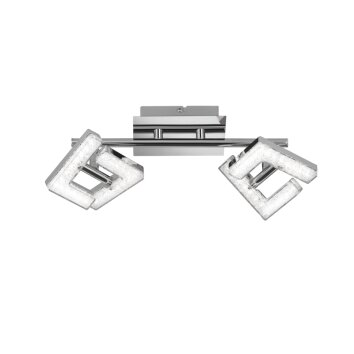 Plafonnier Wofi LEA Chrome, 2 lumières