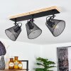 Plafonnier Panaguá Bois clair, Noir, 3 lumières