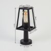 Borne lumineuse Juanico Noir, 1 lumière