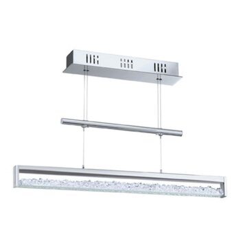 Lampe suspendue Eglo CARDITO 1 LED Chrome, Aspect cristal, 1 lumière
