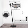 Lampadaire  Brooker Noir, 1 lumière