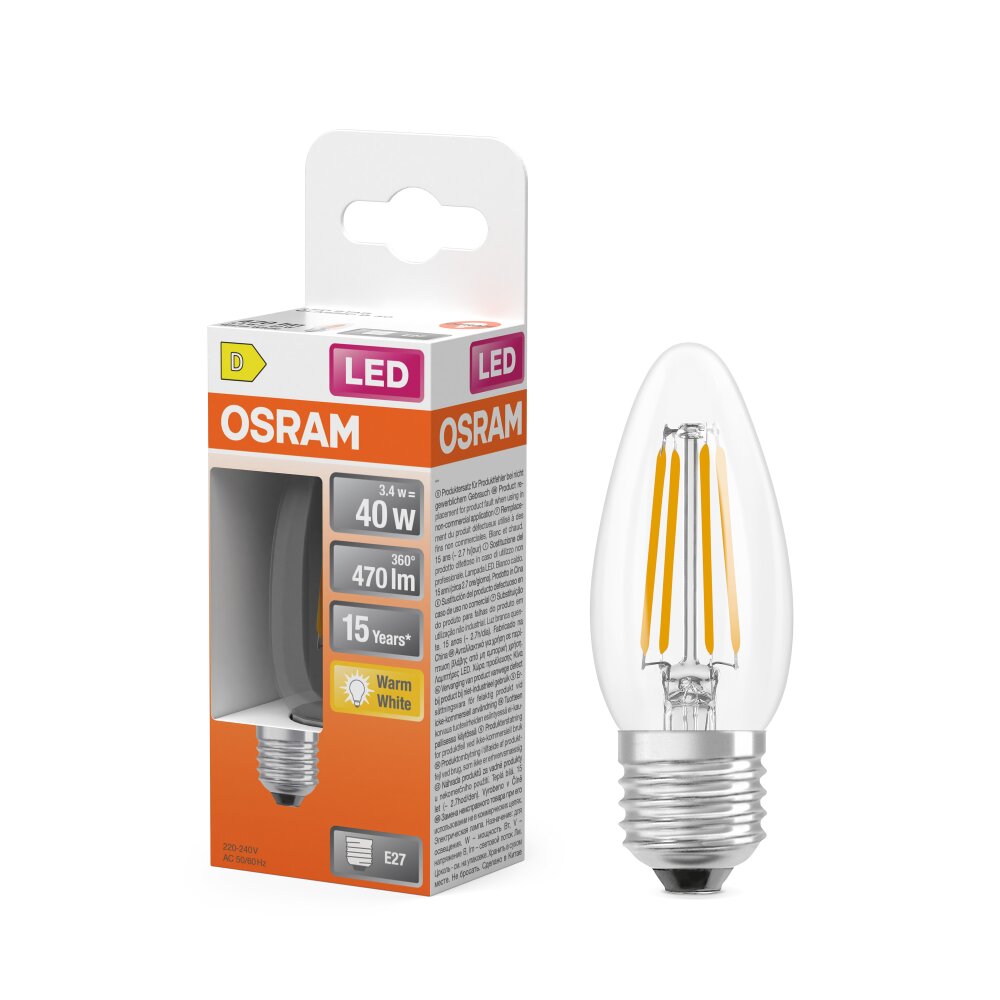 OSRAM LED Retrofit E27 4 watt 2700 kelvin 470 lumen main product photo