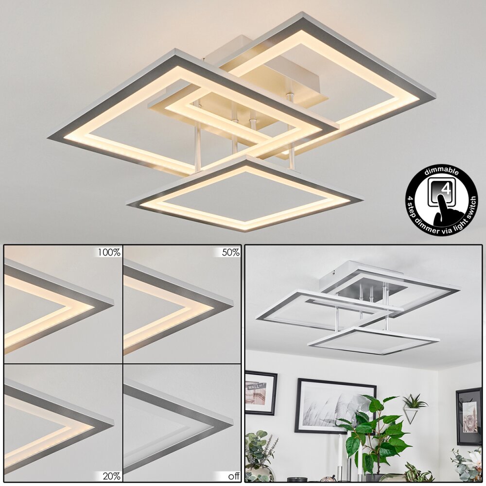 Plafonnier  Marcus LED Argenté, 1 lumière main product photo