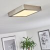 Plafonnier Finsrud LED Nickel mat, 1 lumière