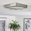 Plafonnier Finsrud LED Nickel mat, 1 lumière