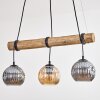 Ripoll Suspension, Boule lumineuse, Suspension Écru, Noir, 3 lumières